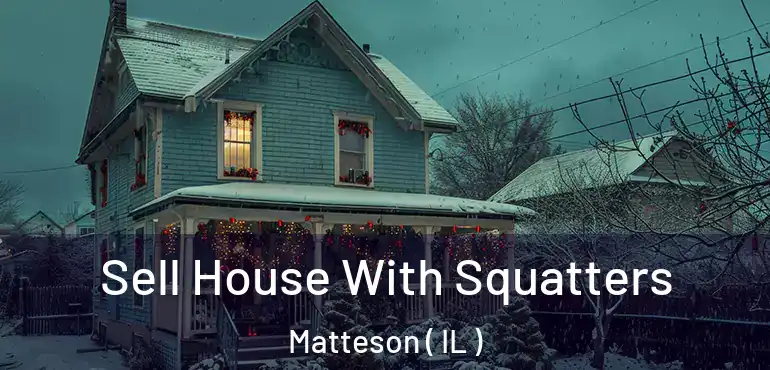  Sell House With Squatters Matteson ( IL )